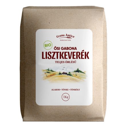 AMESTEC DE FĂINURI DIN GRÂNE ANTICE, MĂCINATĂ PE PIATRĂ, INTEGRALĂ 1KG BIO