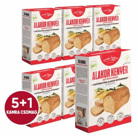  Alakor kenyér sütőkeverék, világos, Kamra Csomag 5+1 BIO