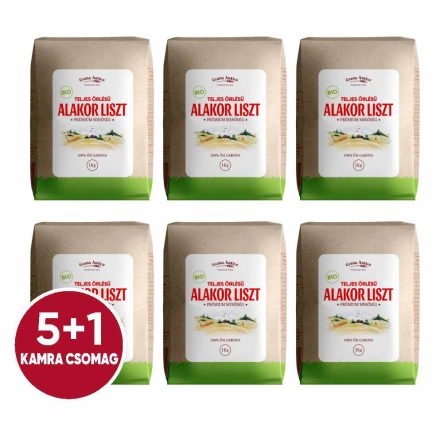  Alakor liszt, teljes őrlésű, Kamra Csomag 5+1 BIO
